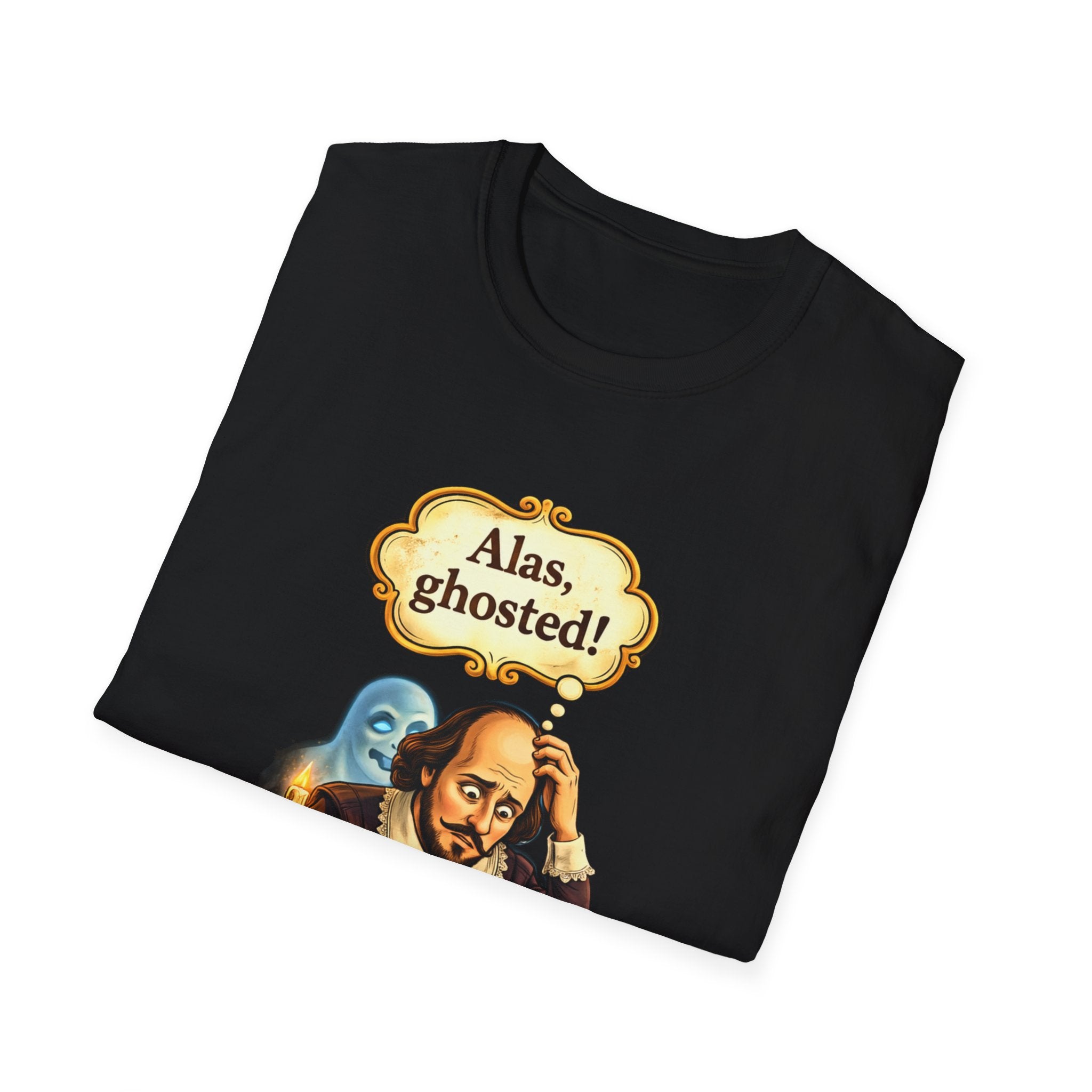 Shakespeare "Alas, ghosted!" Vintage Ghost Humor Tee