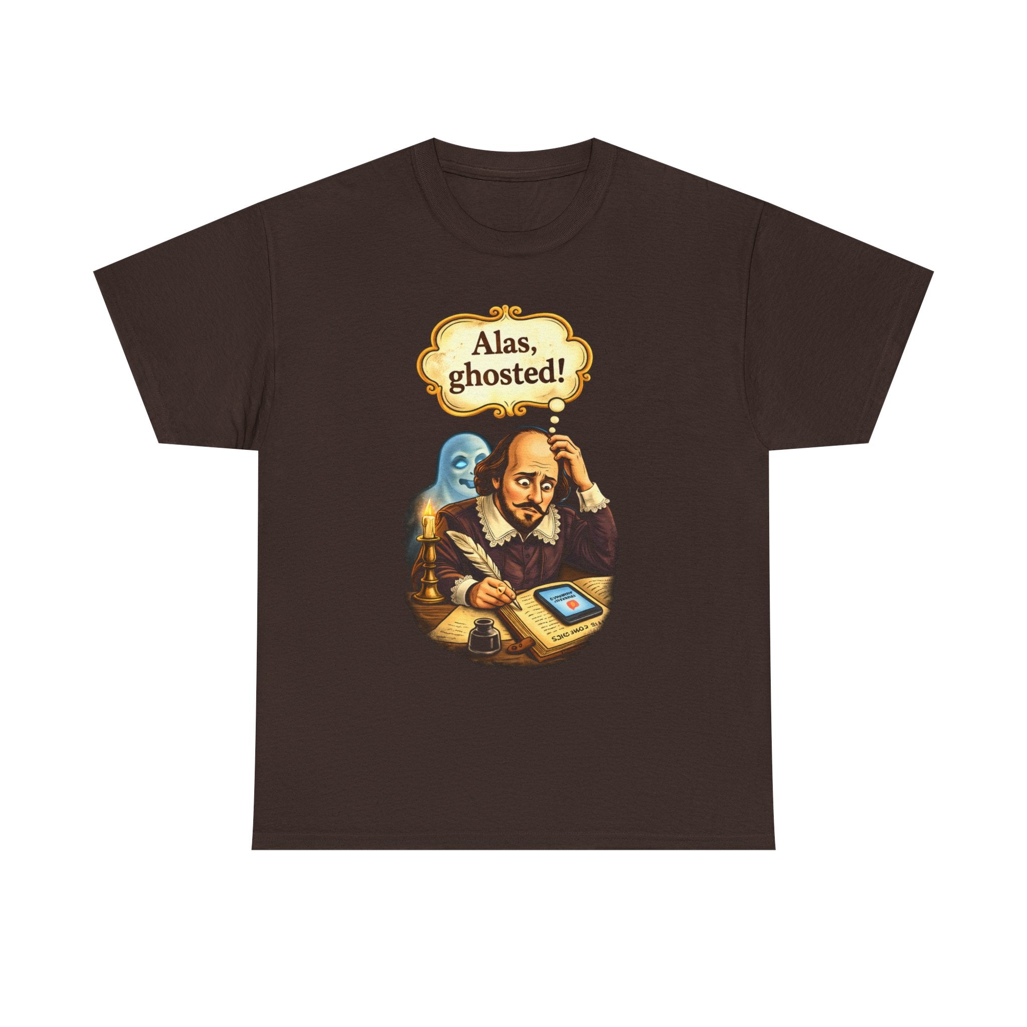 Shakespeare "Alas, Ghosted!" Graphic Tee — Funny Literary Halloween T‑Shirt