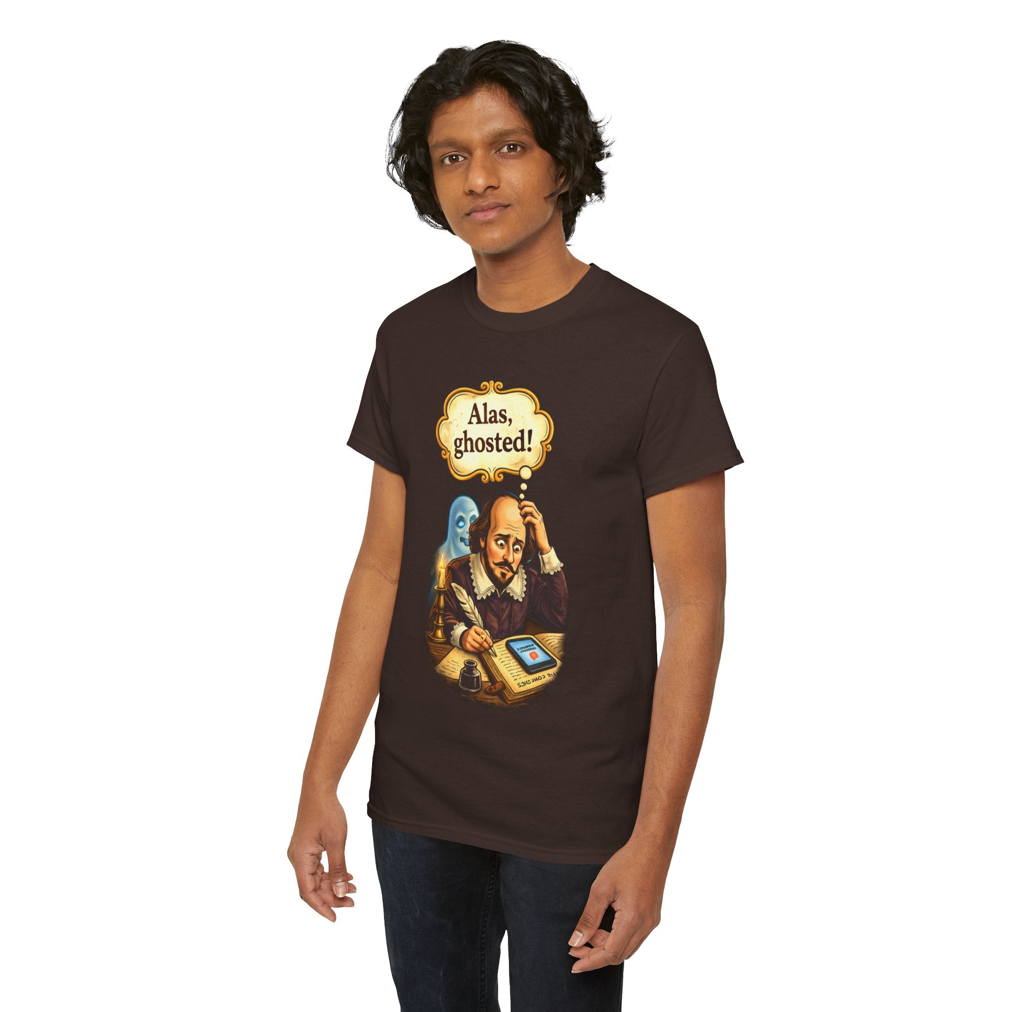 Shakespeare "Alas, Ghosted!" Graphic Tee — Funny Literary Halloween T‑Shirt